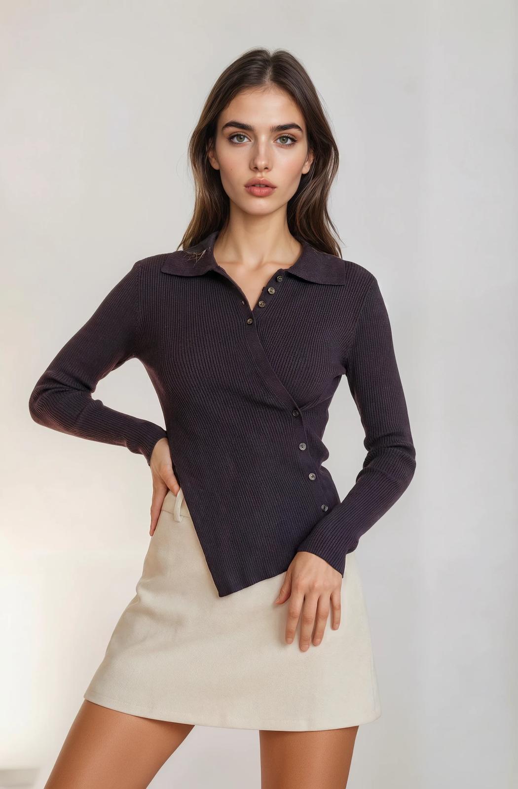 Woollen Mini Skirt - Secretsbynikki