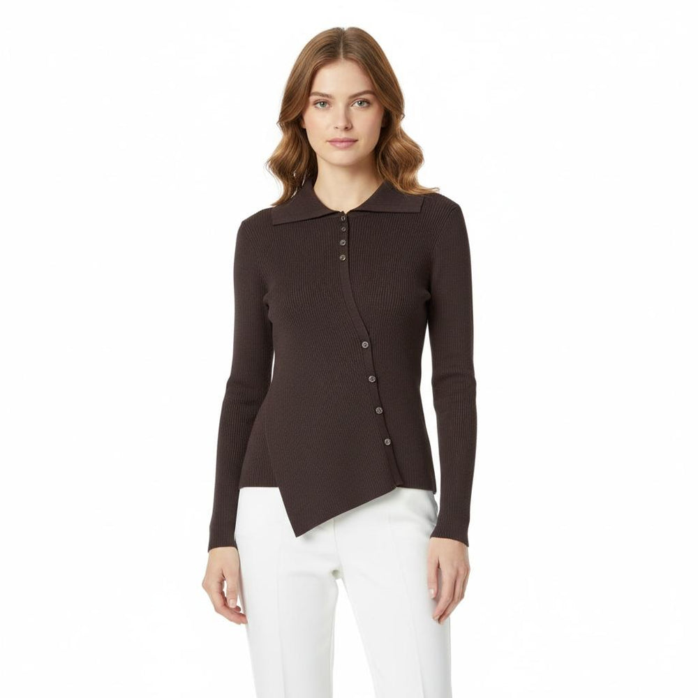 Knitted Top with Button Detail - Secretsbynikki