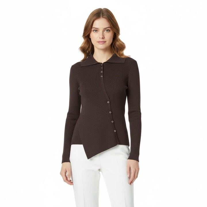 Knitted Top with Button Detail - Secretsbynikki