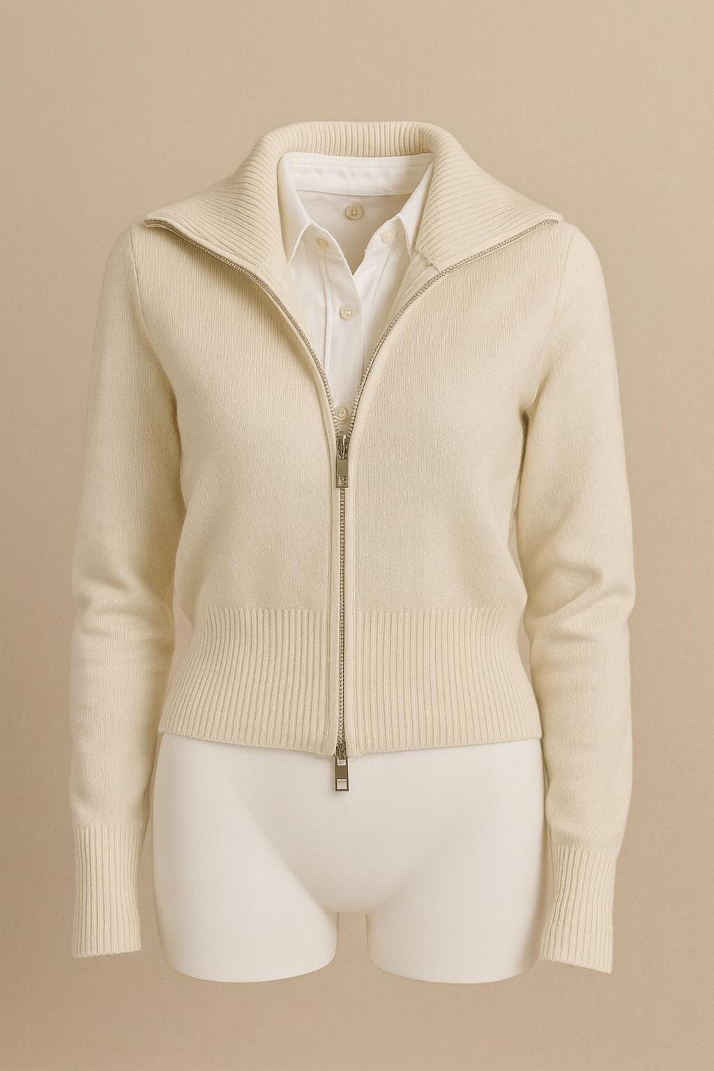 Elegant Zip up Cardigan - Secretsbynikki
