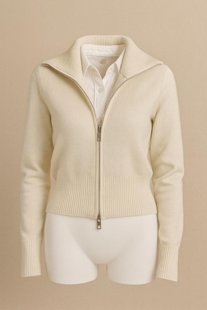 Elegant Zip up Cardigan - Secretsbynikki