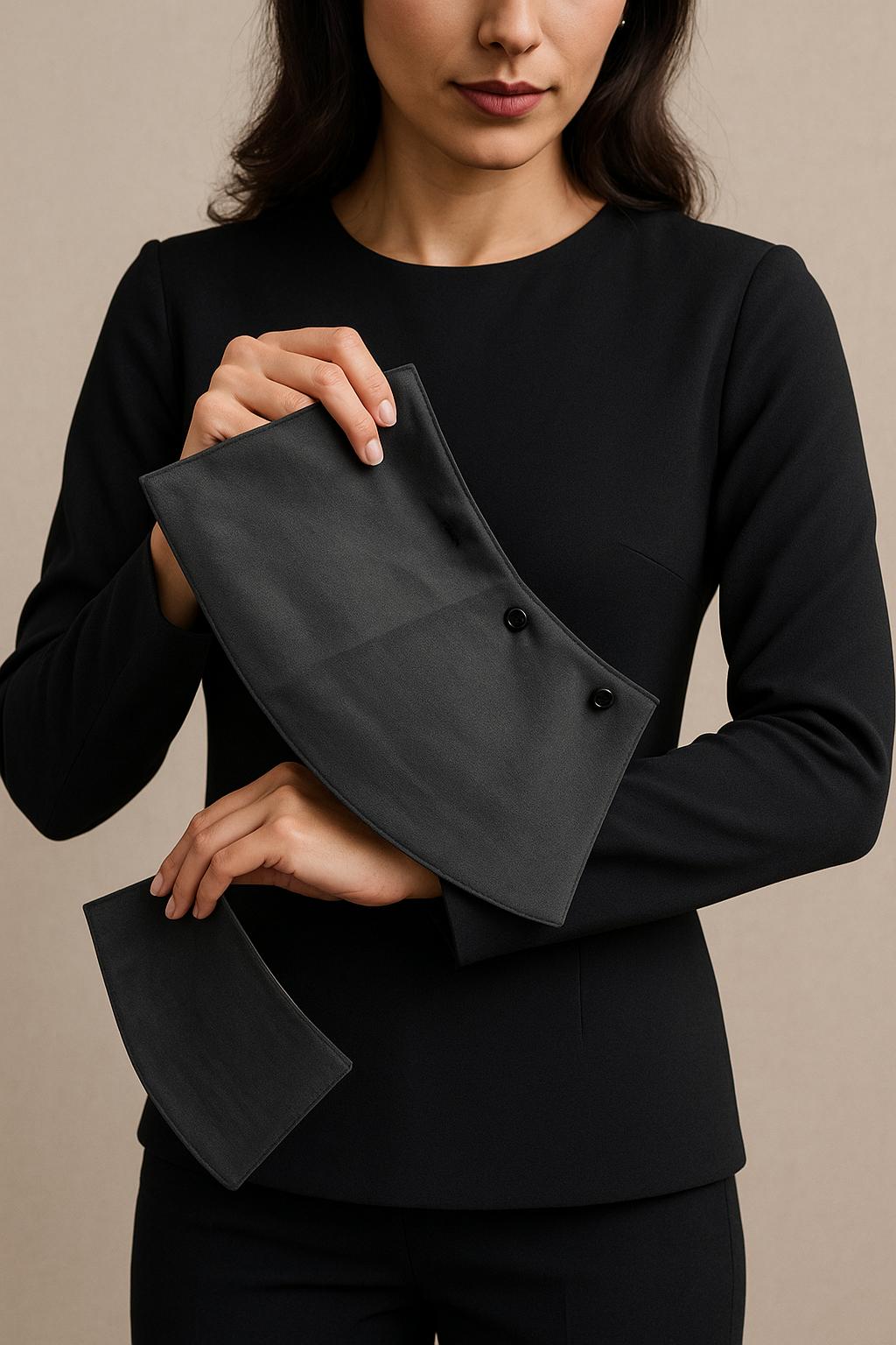 Convertible Elegance Top with Removable Cuffs - Secretsbynikki