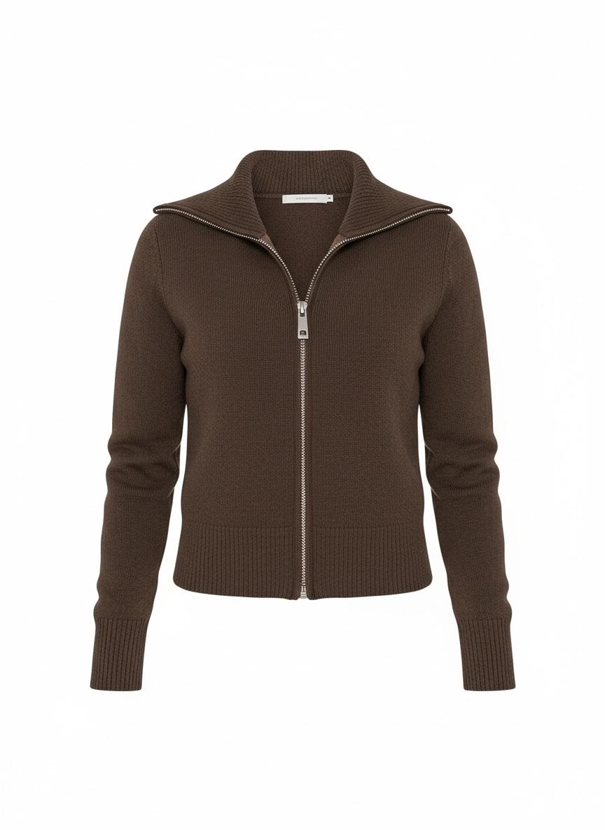 Elegant Zip up Cardigan - Secretsbynikki