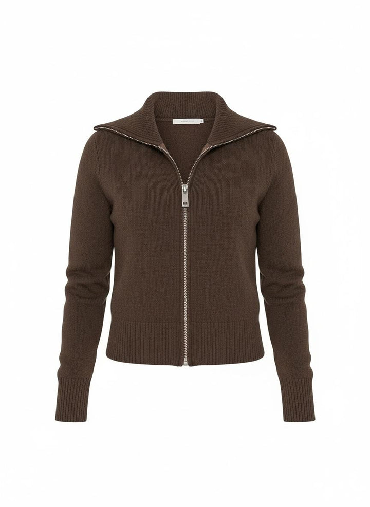 Elegant Zip up Cardigan - Secretsbynikki