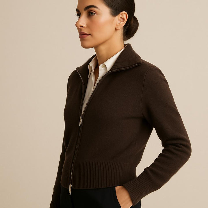 Elegant Zip up Cardigan - Secretsbynikki